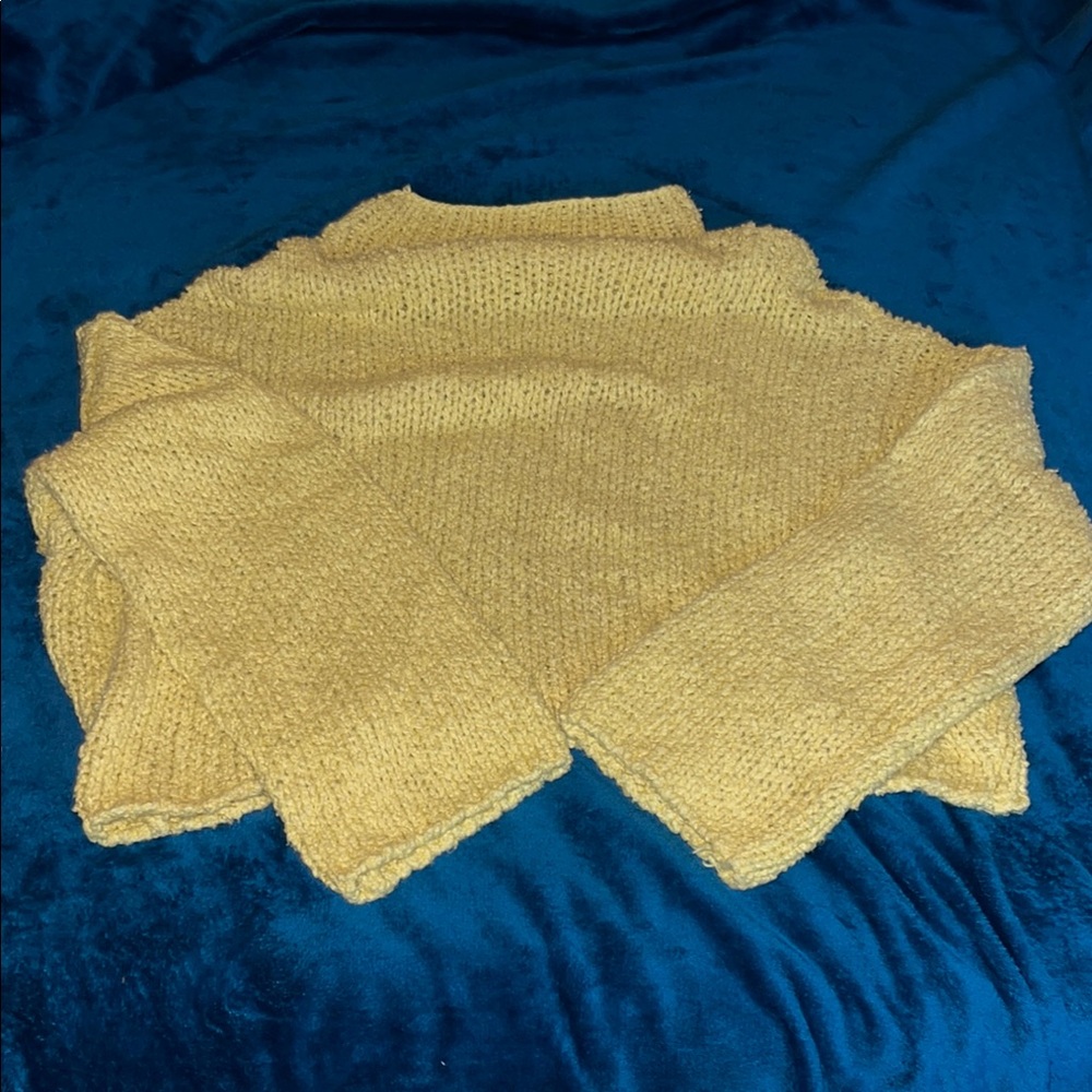Anthropology Cozy Yellow Sweater